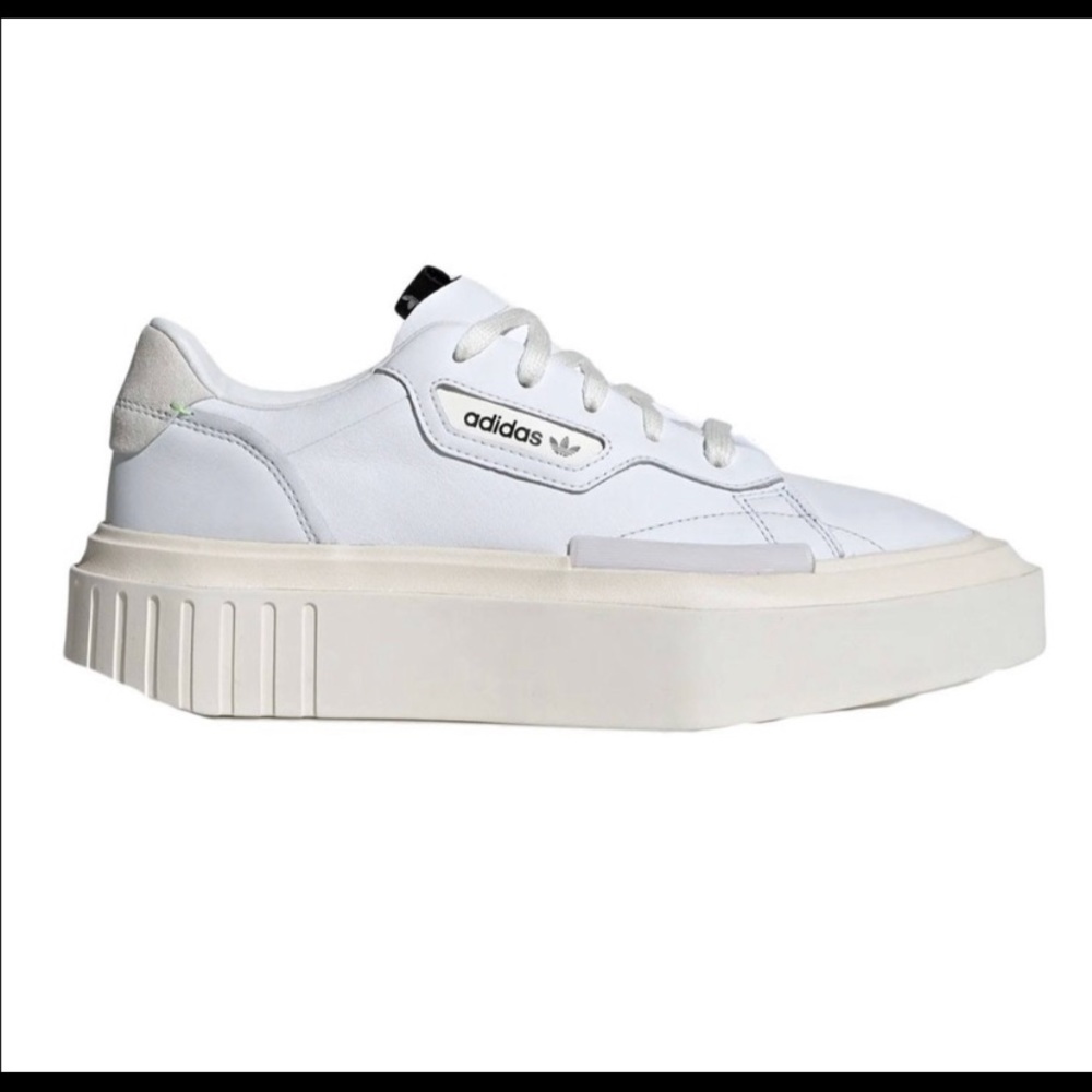 ADIDAS hypersleek white sneakers • size: 8